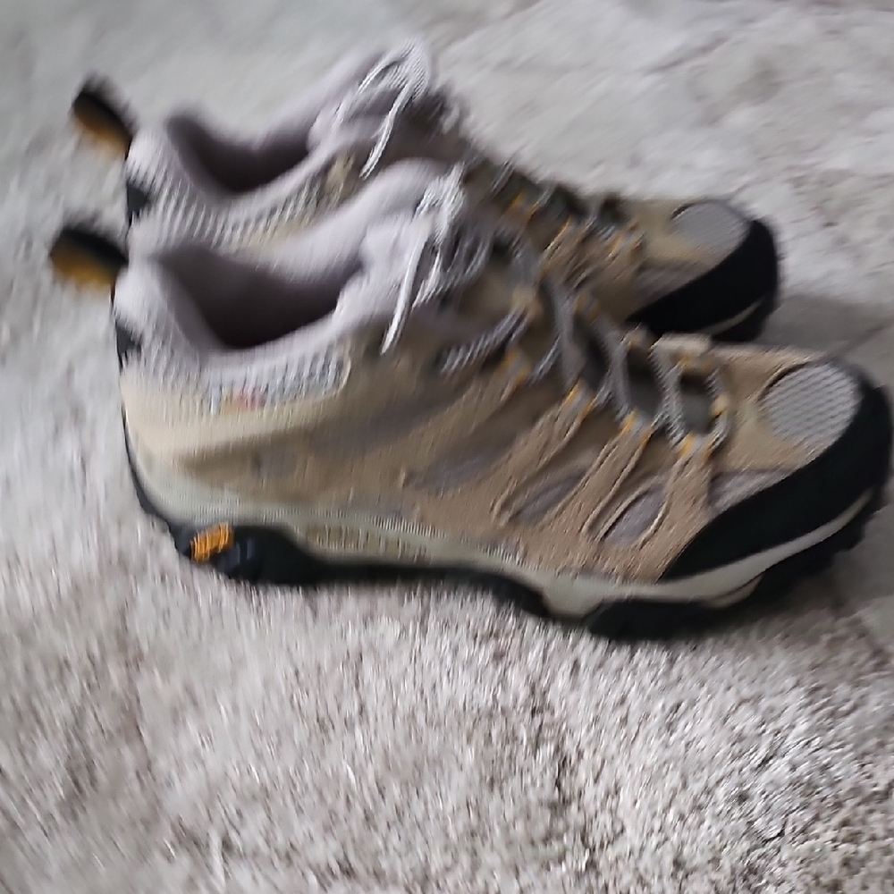 Merrell Womens Hiking Shoes Moab Ventilator Mid J86592 Taupe Beige - Picture 3 of 4